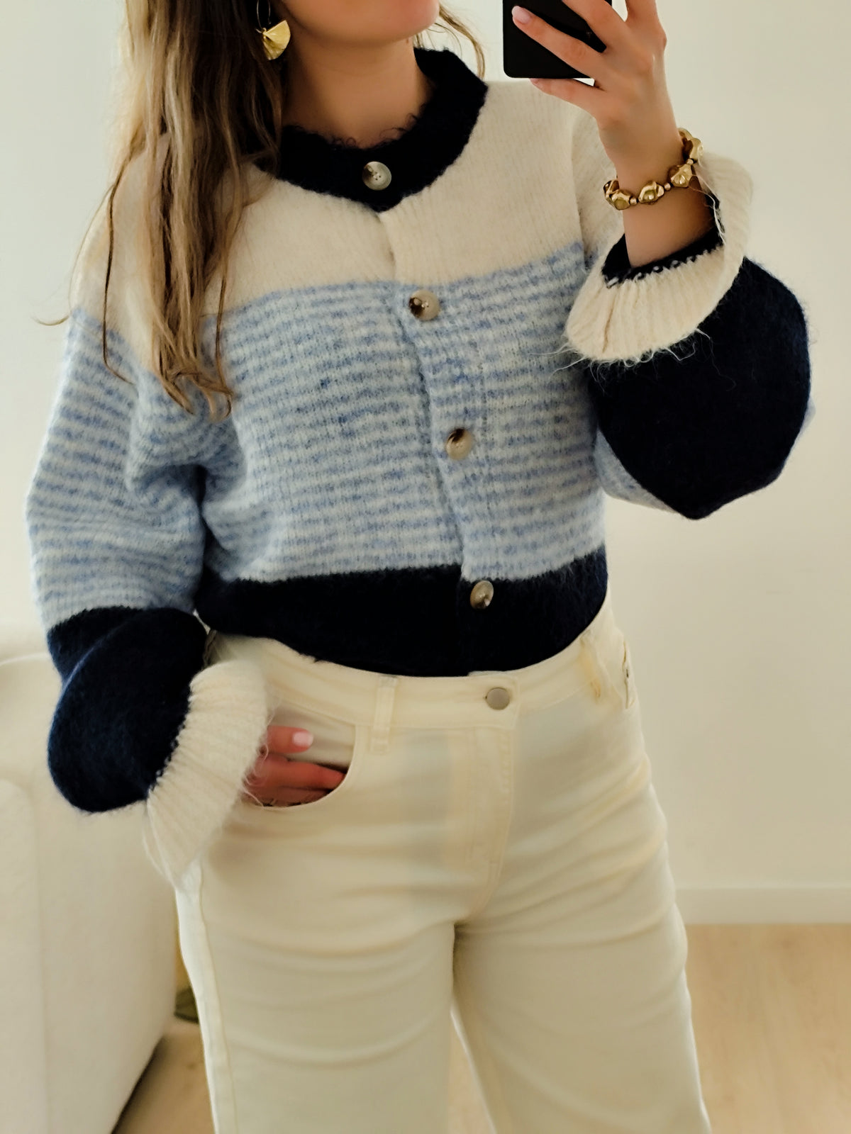 💙 Gilet Soline – Bleu marine