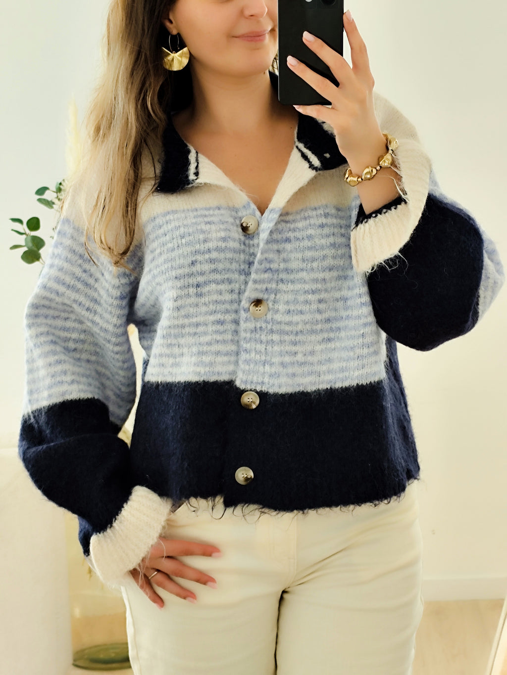 💙 Gilet Soline – Bleu marine