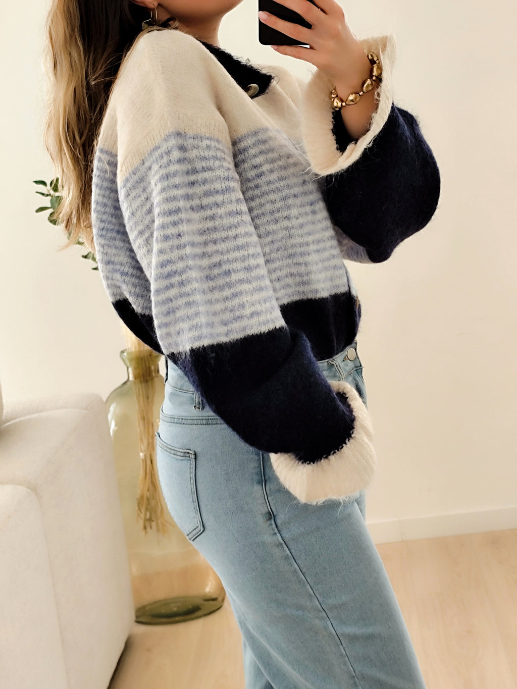 💙 Gilet Soline – Bleu marine