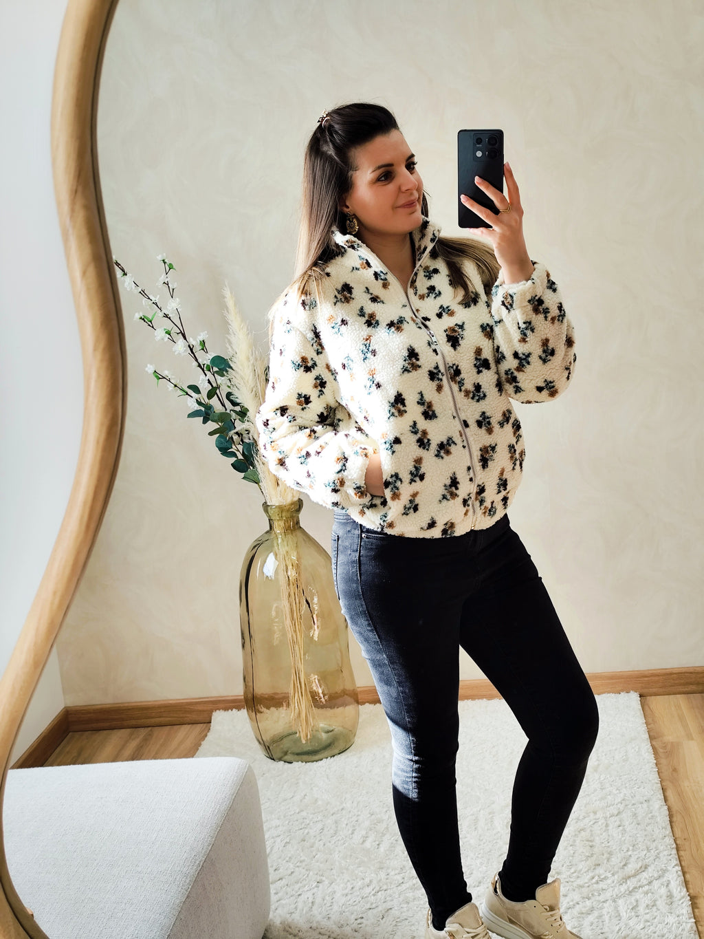 🤎 Polaire Garance – Imprimé fleuri