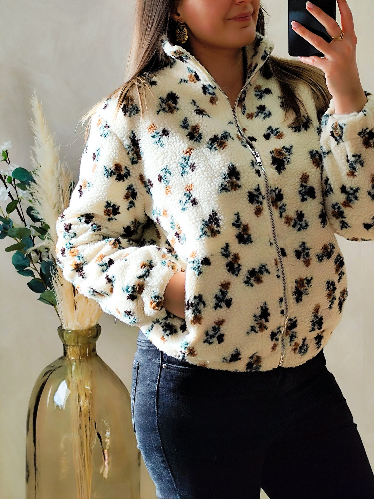 🤎 Polaire Garance – Imprimé fleuri