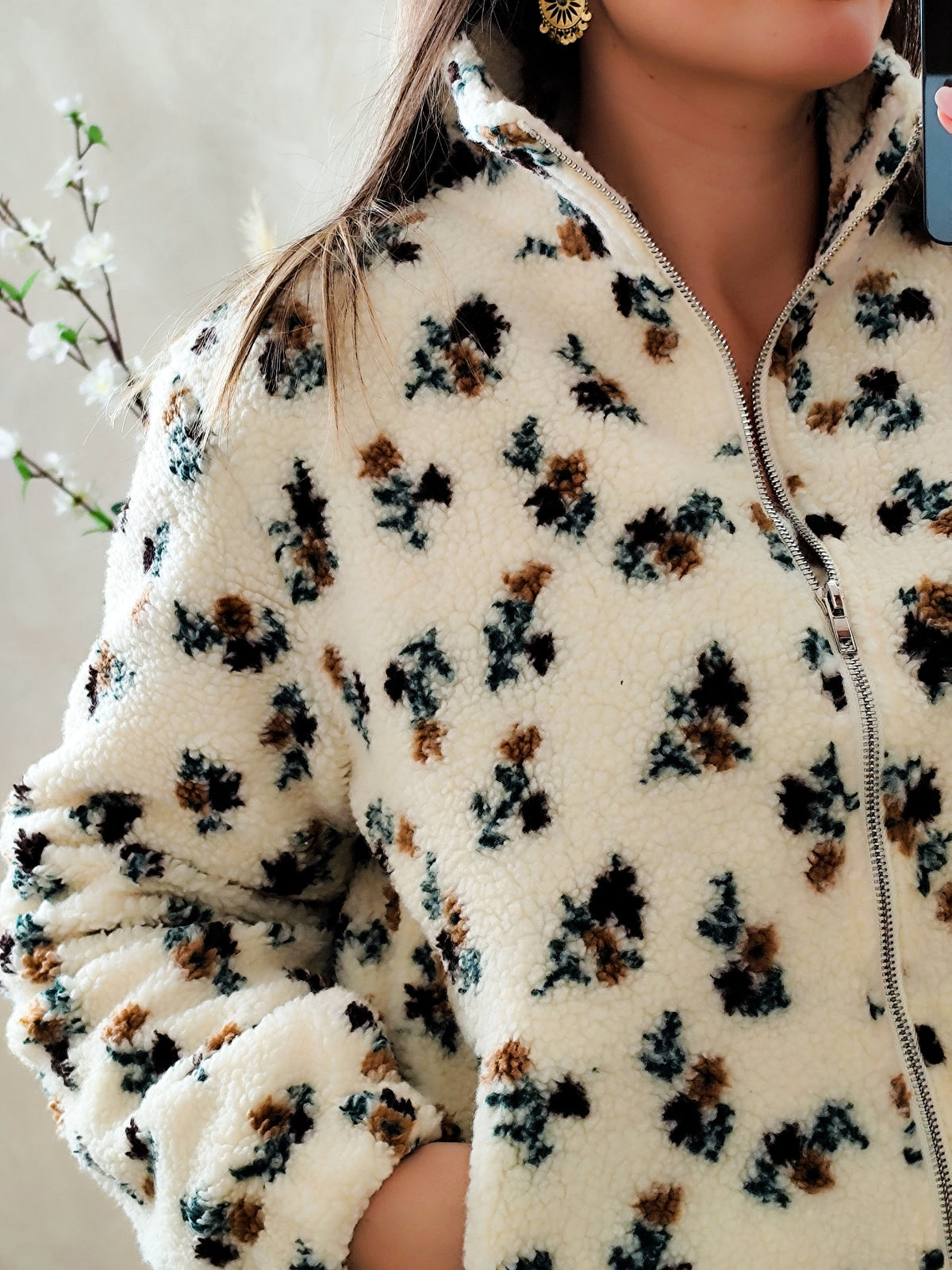 🤎 Polaire Garance – Imprimé fleuri
