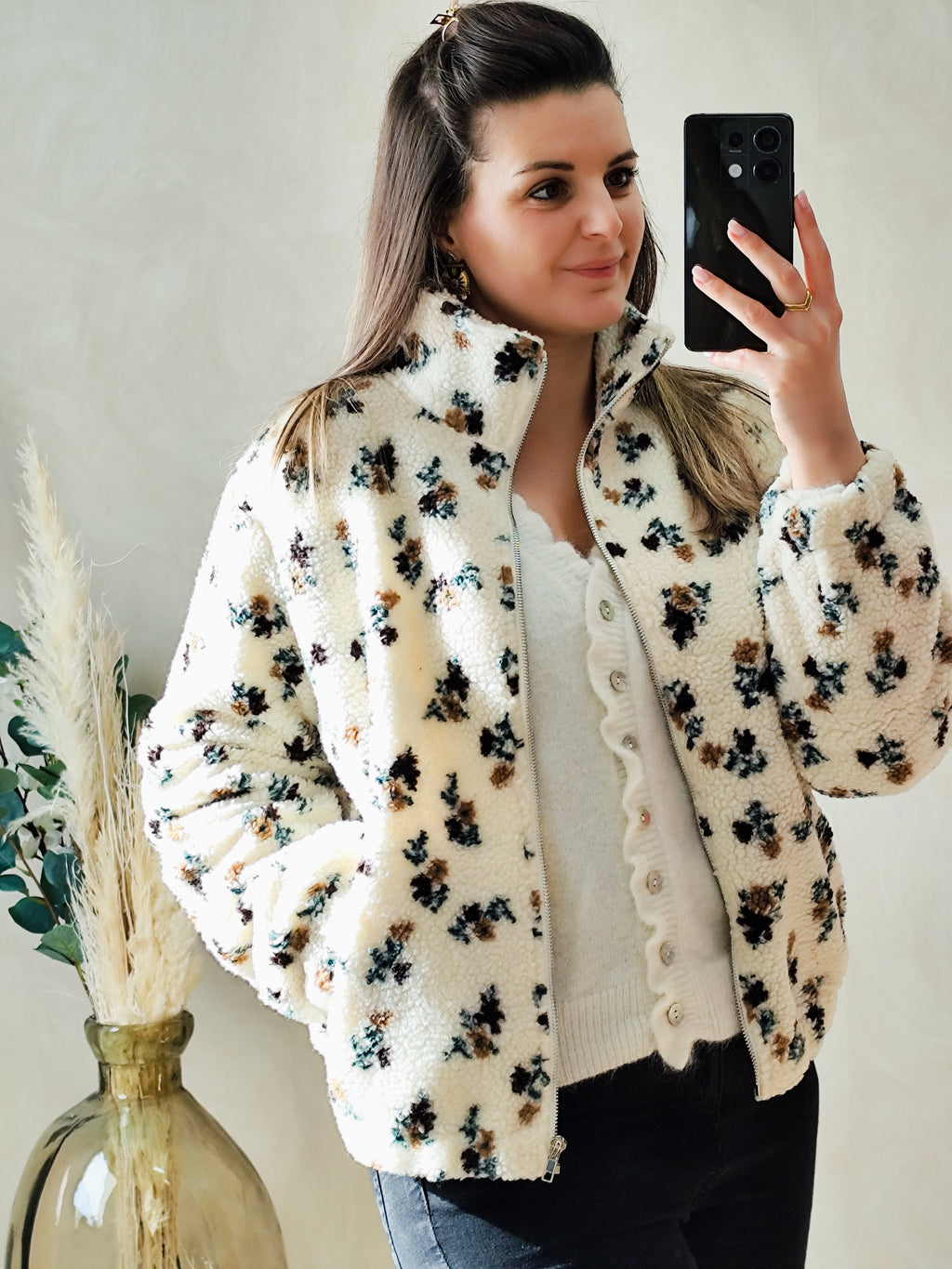 🤎 Polaire Garance – Imprimé fleuri